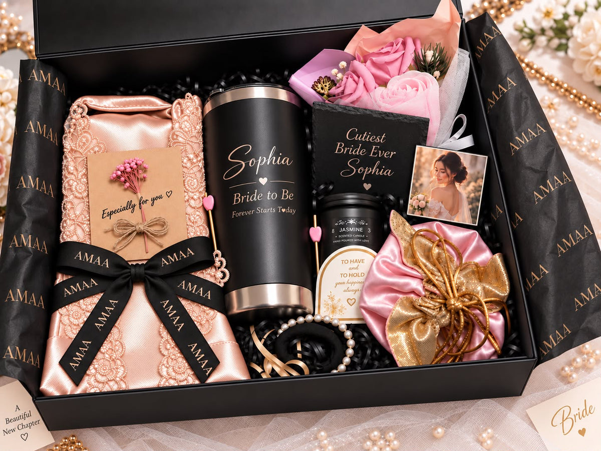 AMAA Luxury Personalized Bride Gift Box — Medium